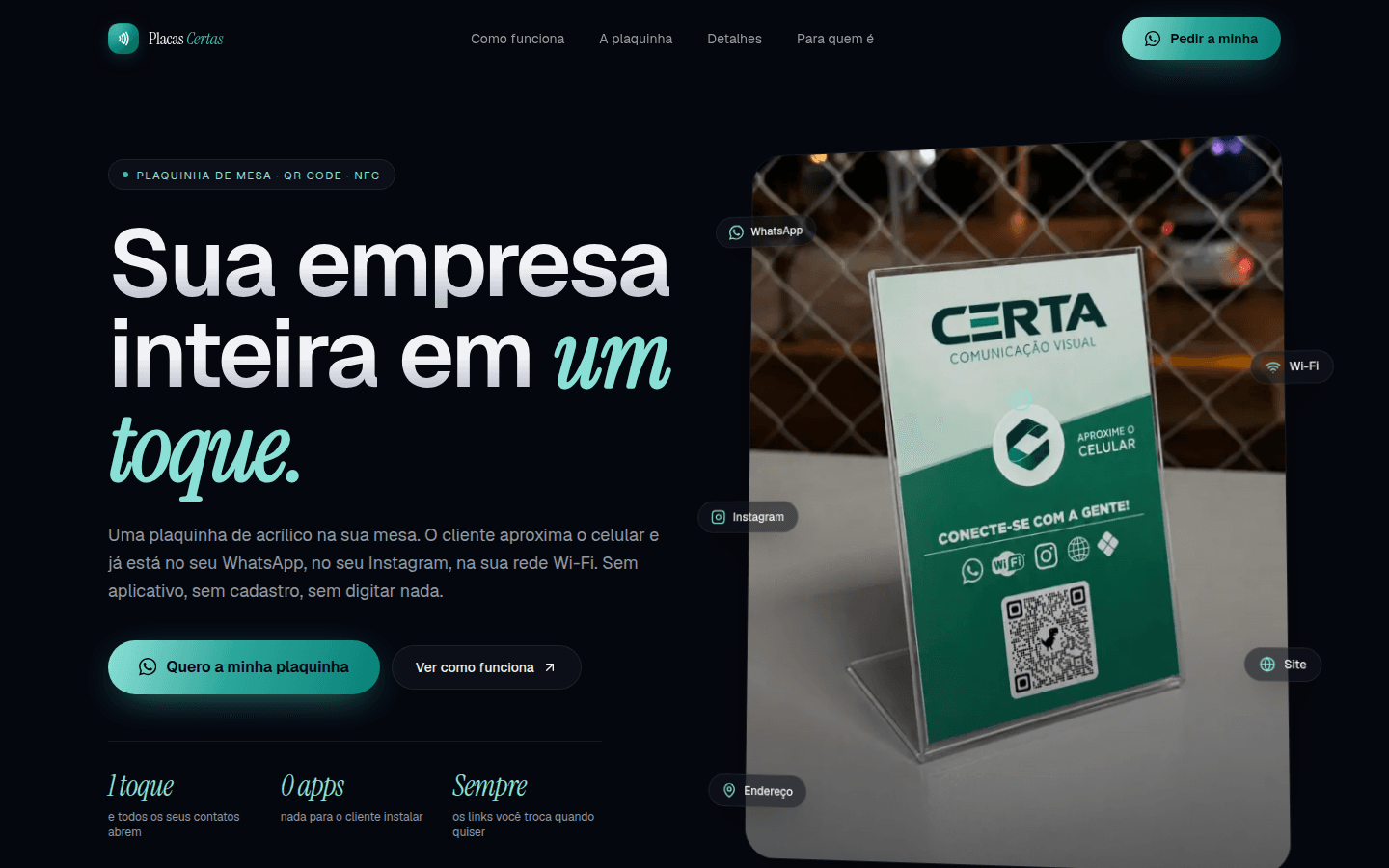 Tela do projeto Placas Certas